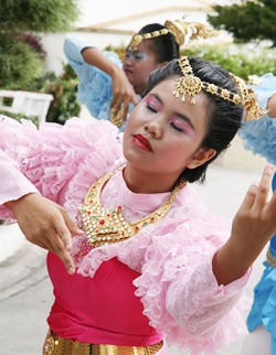 Guests are entertained by the dance troupe from the Children’s Home.